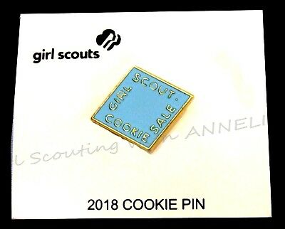 2018 Cookie Sale Activity Pin Light Soft Blue Girl Scout Moc Multi=1 Ship Chrg