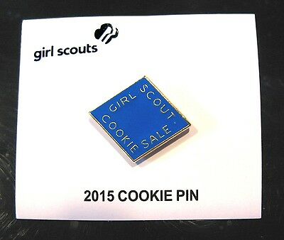 2015 Official Cookie Pin Girl Scout,  New On Card Electric Blue Volume Discount