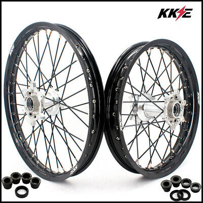 Kke 21/18 Enduro Casting Wheels Set For  Exc Exc-f Xcw 125-530 2003-2021 Silver