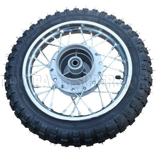 2.50-10" Rear Rim Wheel Tire Assy For 50cc 70cc 110cc Ssr Coolster Dirt Pit Bike