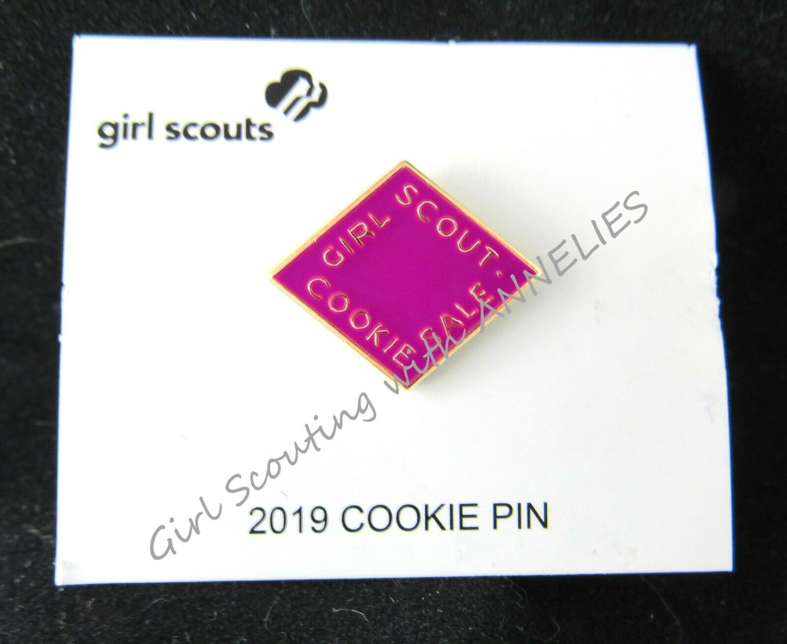 New Cookie Activity Pin 2019 Fuchsia Official - Girl Scout Uniform Multi=1 Ship