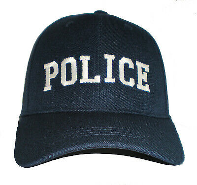Police Blue Embroidered  Adjustable Cap Baseball Hat